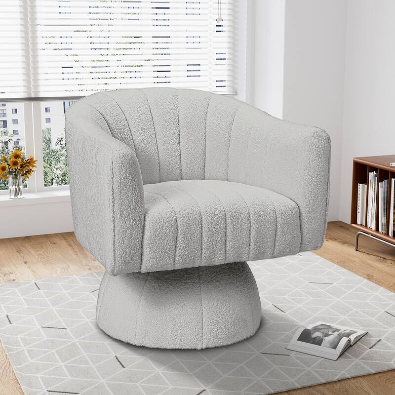 Ouyessir Oversized Modern Upholstered Barrel Chairs