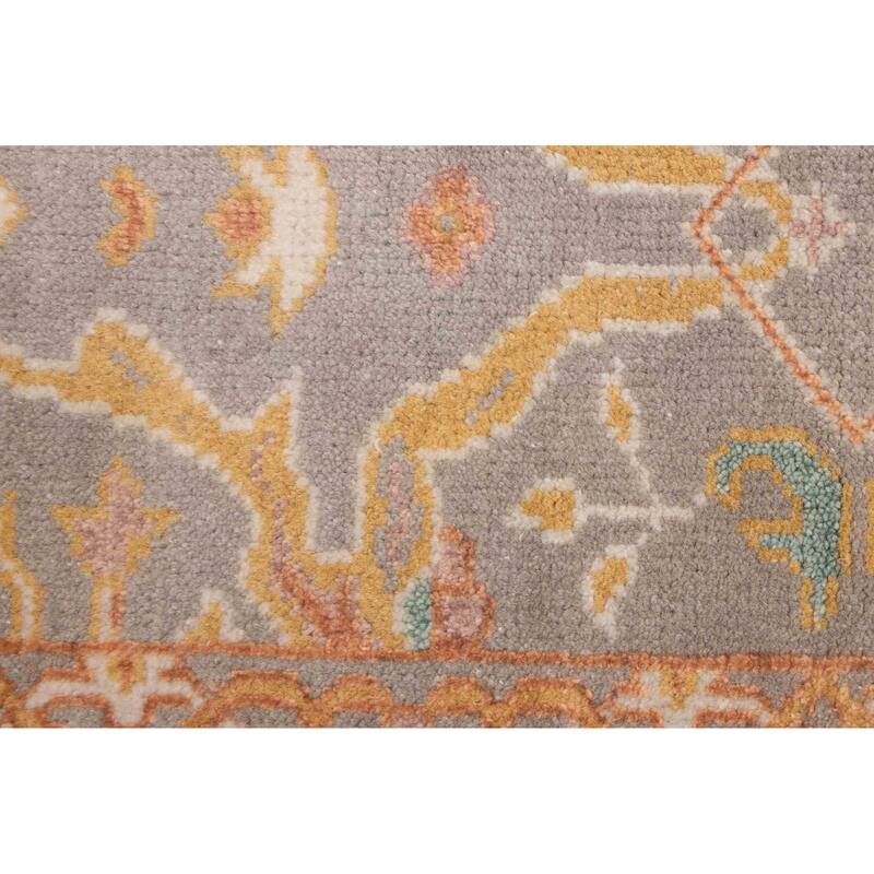 ECARPETGALLERY Hand-knotted Royal Oushak Grey Wool Rug - 2'5 x 5'10