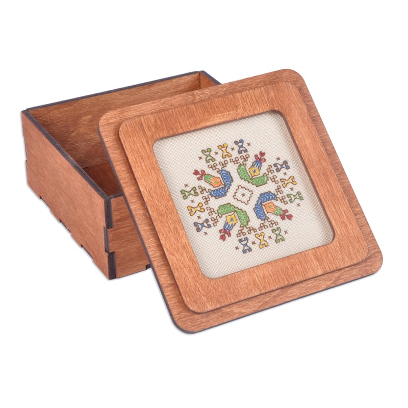 Novica Handmade Amazing Colors Wood Jewelry Box