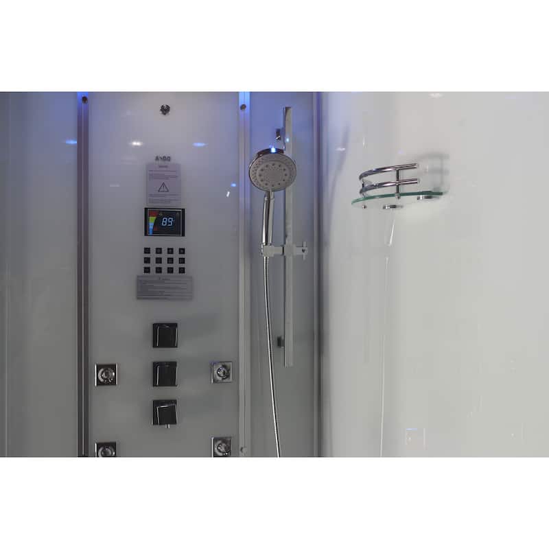 Platinum DZ961F8 Steam Shower-White (Left Side Controls)