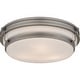 preview thumbnail 1 of 5, Grafton 3-Light Antique Nickel Flush Mount
