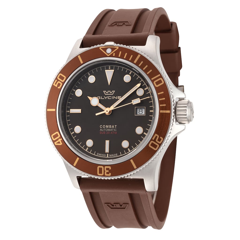 Glycine Men's Combat Sub Sport 42mm Automatic Watch GL0328 - Brown - N/A