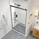 preview thumbnail 9 of 10, Eviva Orbit Sliding Frameless Shower Door with Tempered Glass