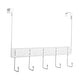 preview thumbnail 1 of 3, Elle Décor Dentelle 5 Hook Over the Door Hook in White - 15"x 4"x 10"
