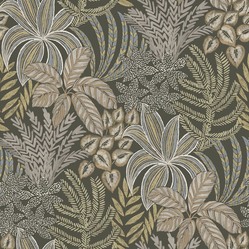 A-Street Prints Sumner Brown Woodland Botanical Wallpaper