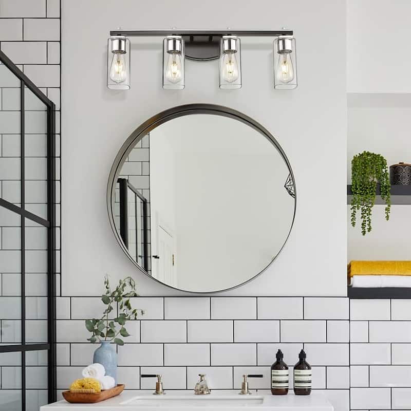 4-Light Wall Sconces Bathroom Vanity Light Over Mirror