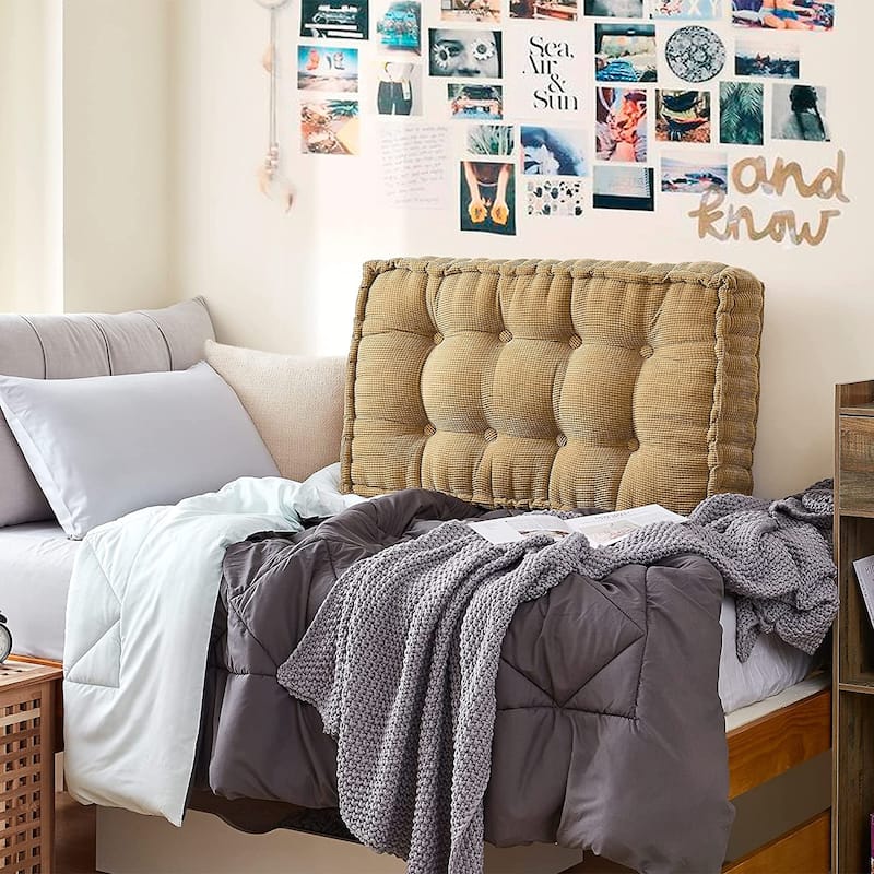 Rainha® Ultra Thick Tufted College Headboard by DormCo - Natural Tan