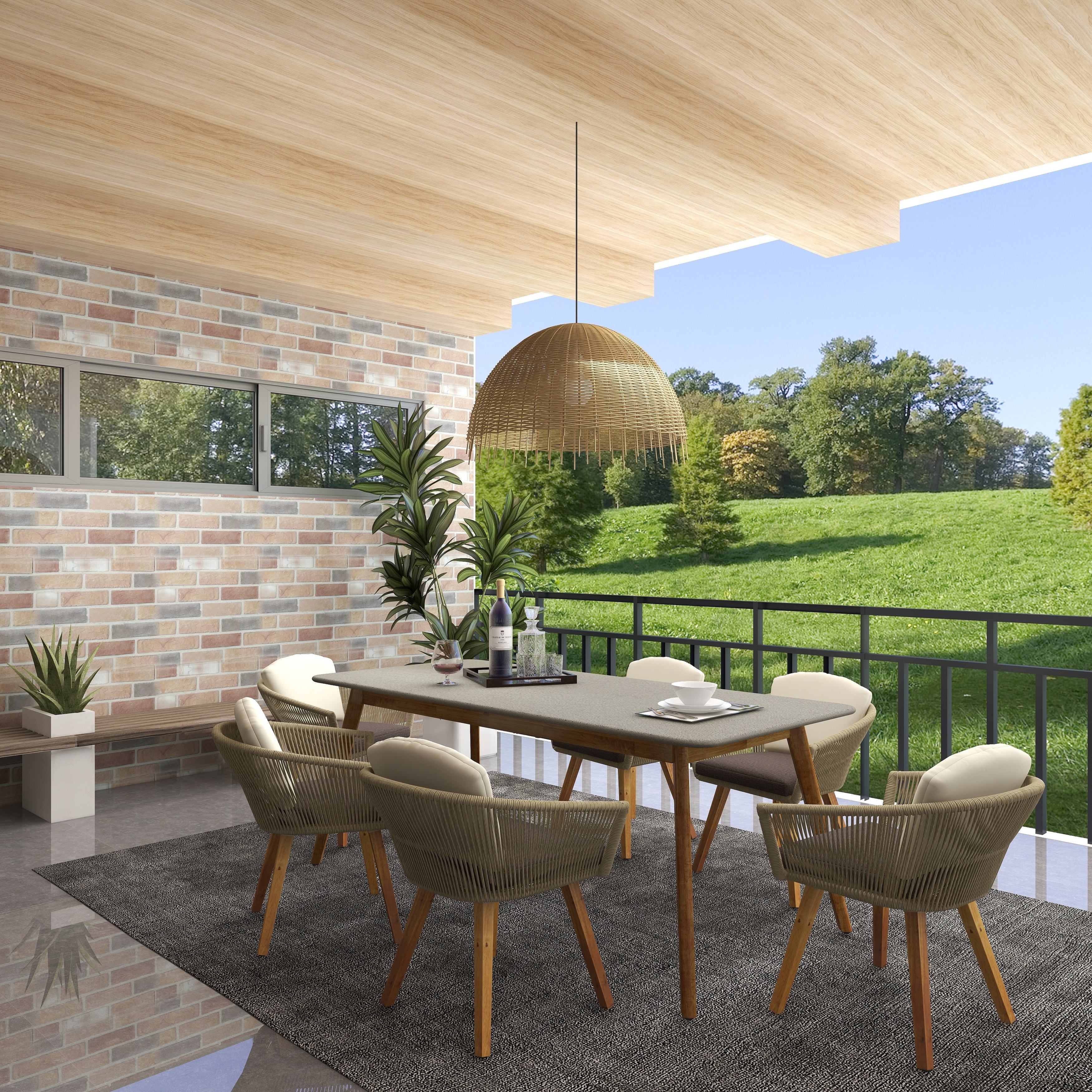 Patio dining set modern deals