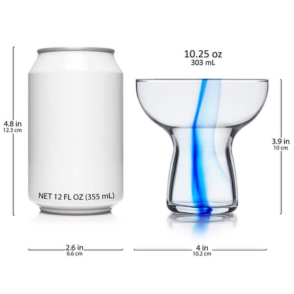 dimension image slide 1 of 2, Libbey Blue Ribbon Stemless Margarita Glasses, 10.25-ounce, Set of 6 - Set of 6