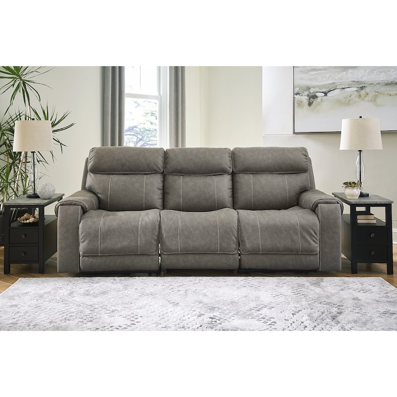 Signature Design by Ashley Starbot Gray 3-Piece Power Reclining Sofa - 101"W x 42"D x 42"H