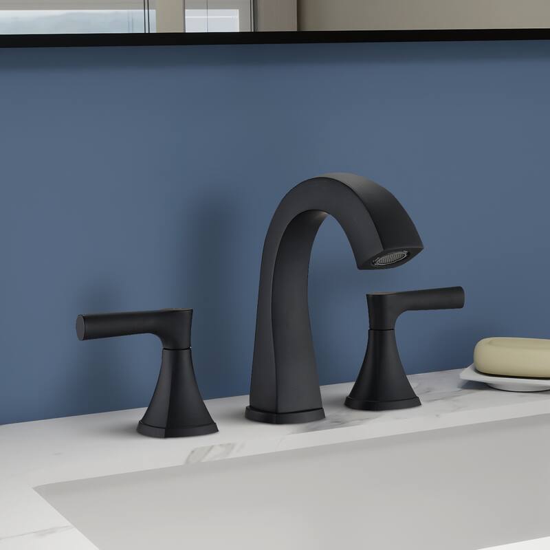 Topcraft Two Handle Bathroom Sink Faucet with Pop-Up Drainer