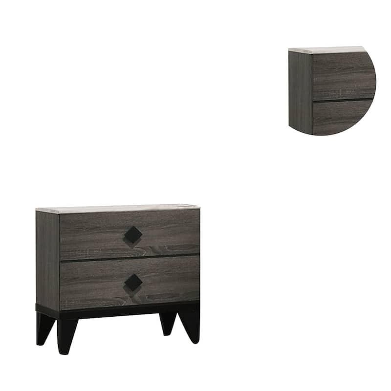 Nightstand With 2 Drawers Storage