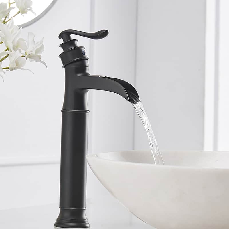 WIZ Waterfall Single Hole Single-Handle Vessel Bathroom Faucet