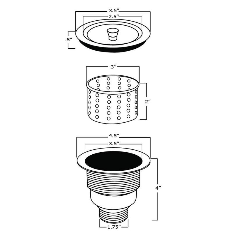 Ruvati Kitchen Sink Basket Strainer