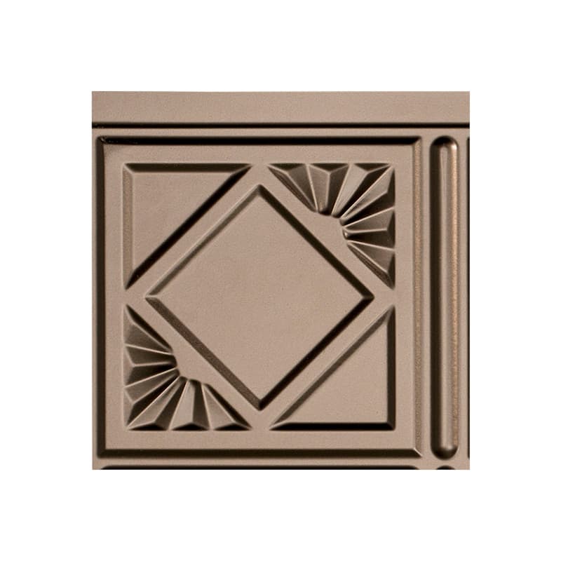 FASÄDE Traditional Style 4 Decorative Vinyl Backsplash Panel - 6X6 Inch Sample - Argent Bronze
