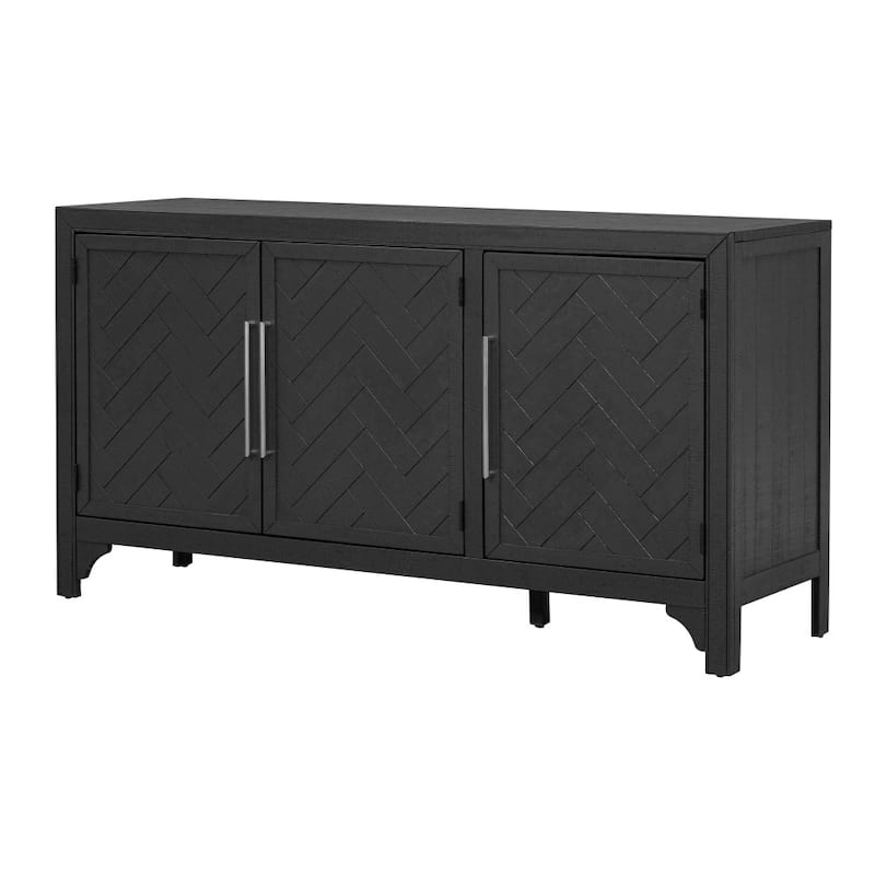 Designed Storage Cabinet Sideboard with MDF+Pine veneer , Adjustable Shelves, Suitable