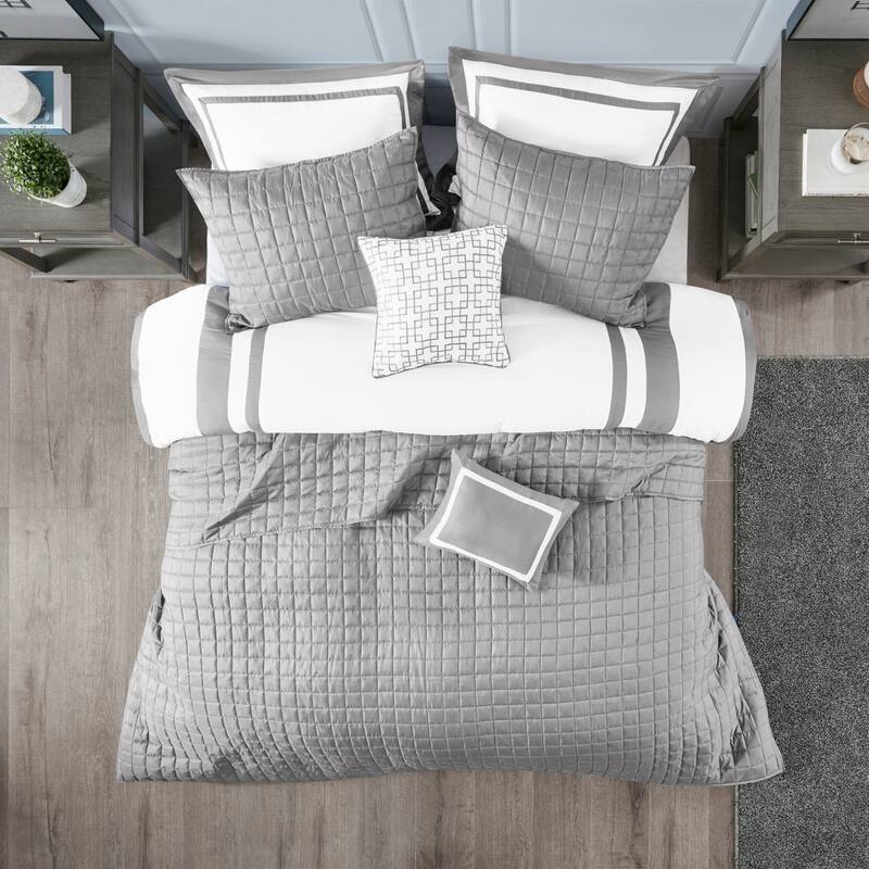 Madison Park Lexington 8 Piece Comforter and Quilt Set Collection