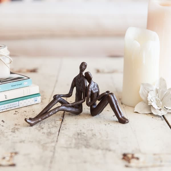 slide 2 of 3, Danya B. Romantic Couple Bronze Sculpture
