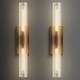 preview thumbnail 1 of 96, KAYLA Modern Glass Wall Sconces, Indoor Wall Lighting Wall Light Fixtures, Vanity Light with Glass Shade(2-Sets) 2-Pack - GOLD-24"-2 PACK