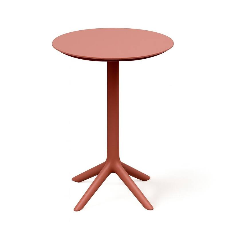 Rimo 3-Piece Contract Grade Outdoor Bistro Set with 2 stackable lounge chairs and 22.5" Dining Table.