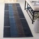 preview thumbnail 6 of 6, SAFAVIEH Pyramid Emma Modern Stripe Rug 2'2" x 8' Runner - Navy/Grey Black