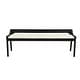 preview thumbnail 2 of 4, Kee 60 Inch Dining Bench, Black Rubberwood Frame, Low Back, Cushioned Seat