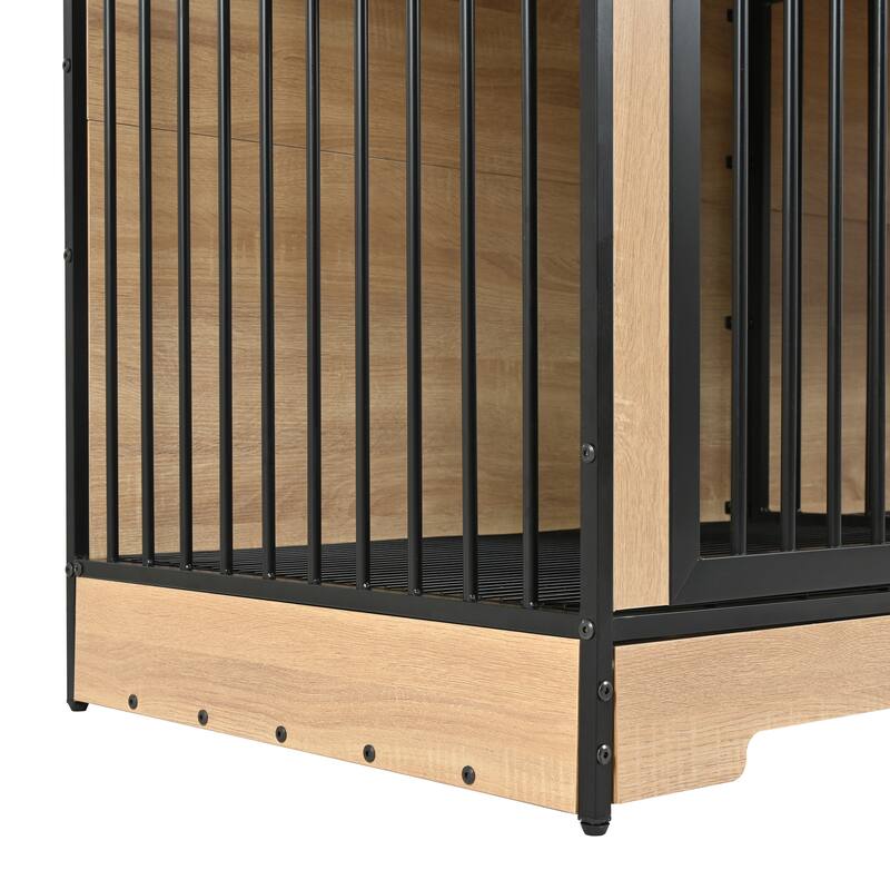 Dog Crate Furniture Wooden Dog Kennel Furniture with Removable Tray
