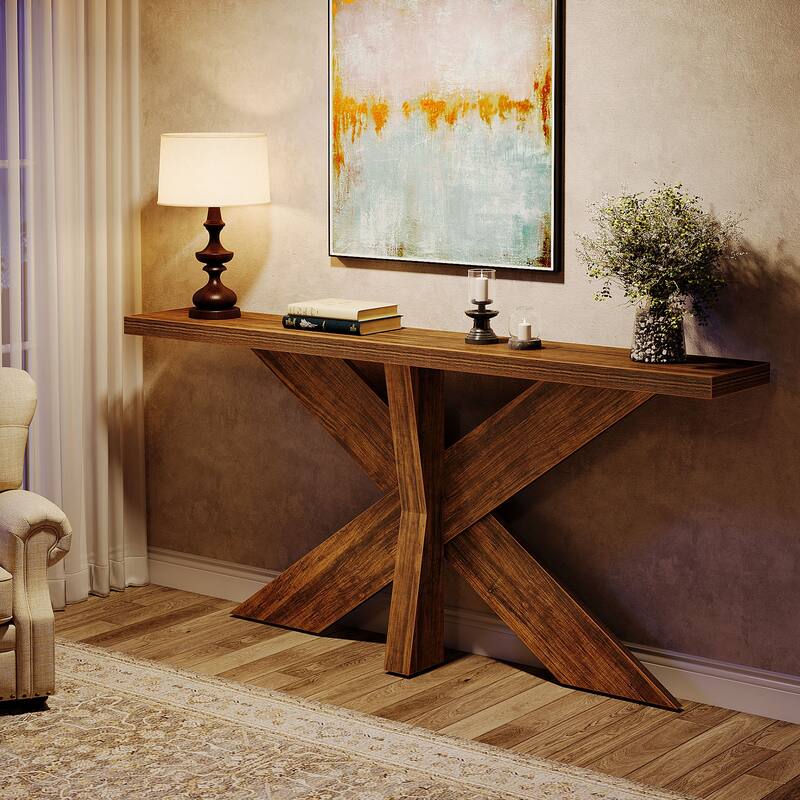 70.9-Inch Long Narrow Wood Console Table for Entryway