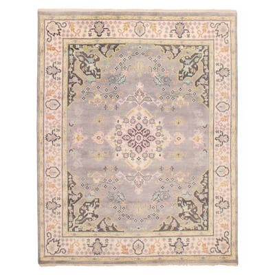 ECARPETGALLERY Hand-knotted Jules Serapi Grey Wool Rug - 7'10 x 9'11