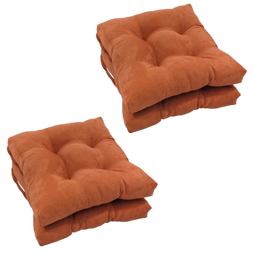 16-inch Square Indoor Microsuede Chair Cushions (Set of 2, 4, or 6)