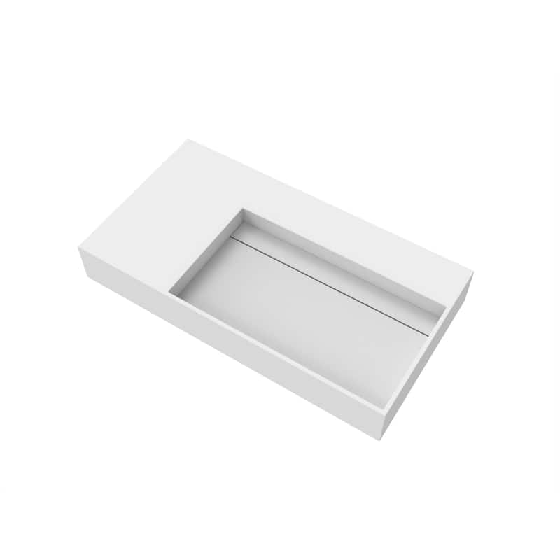 Juniper Stone Solid Surface Wall-mounted Vessel Sink