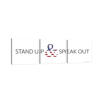iCanvas "Stand Up and Speak Out" by Susan Ball 3-Piece Canvas Wall Art Set