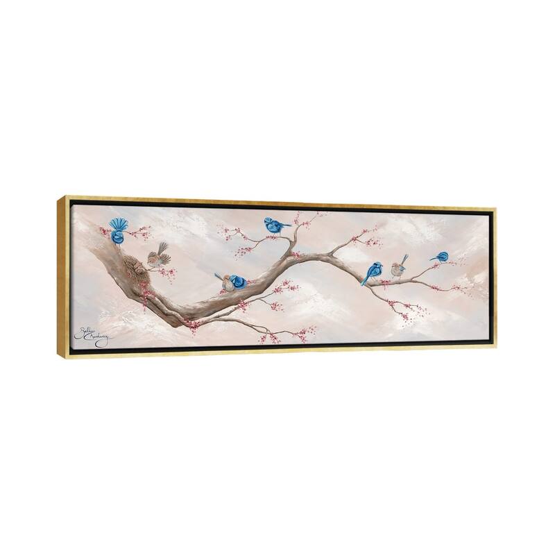 iCanvas "Fairy Wren, Ventures" by Isabella Karolewicz Framed - 20x60 - Gold
