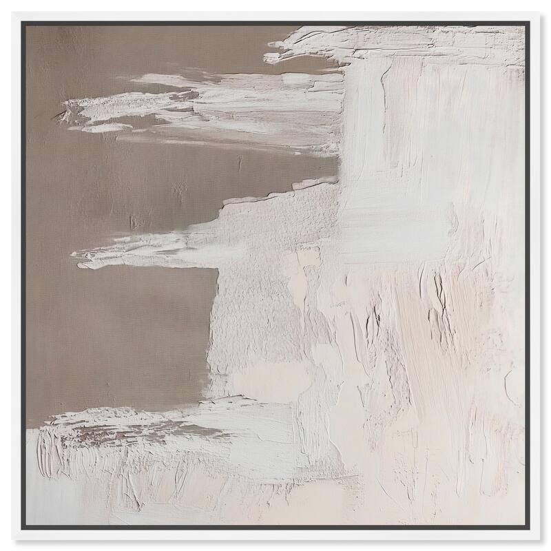 Art of Greige II Canvas by Art Remedy - 16" x 16" - White