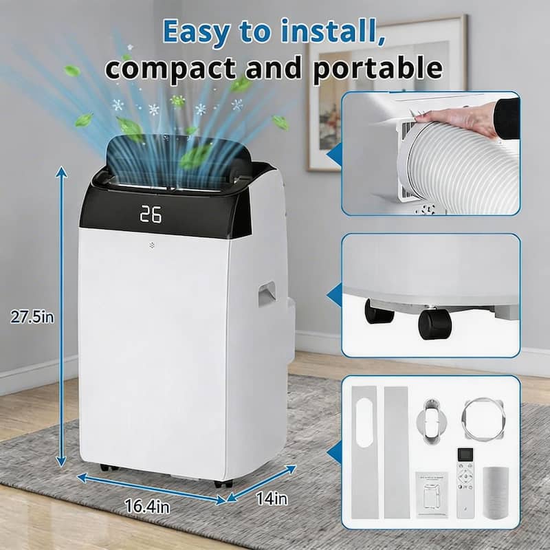12,000 BTU 3 in-1 Ac Unit, with Dehumidifier & Fan