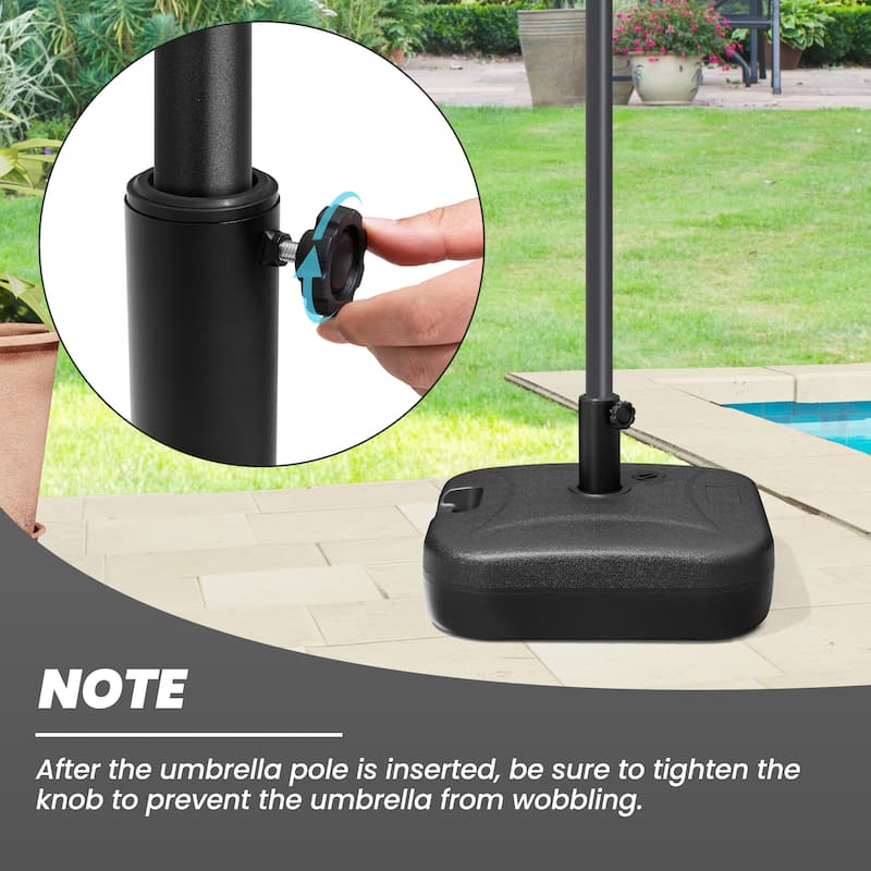 Crestlive Outdoor Patio Market Pole Umbrella Base Stand Holder Square