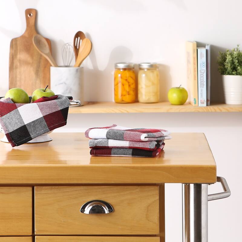 DII Tri Color Check Dishcloth (Set of 4)