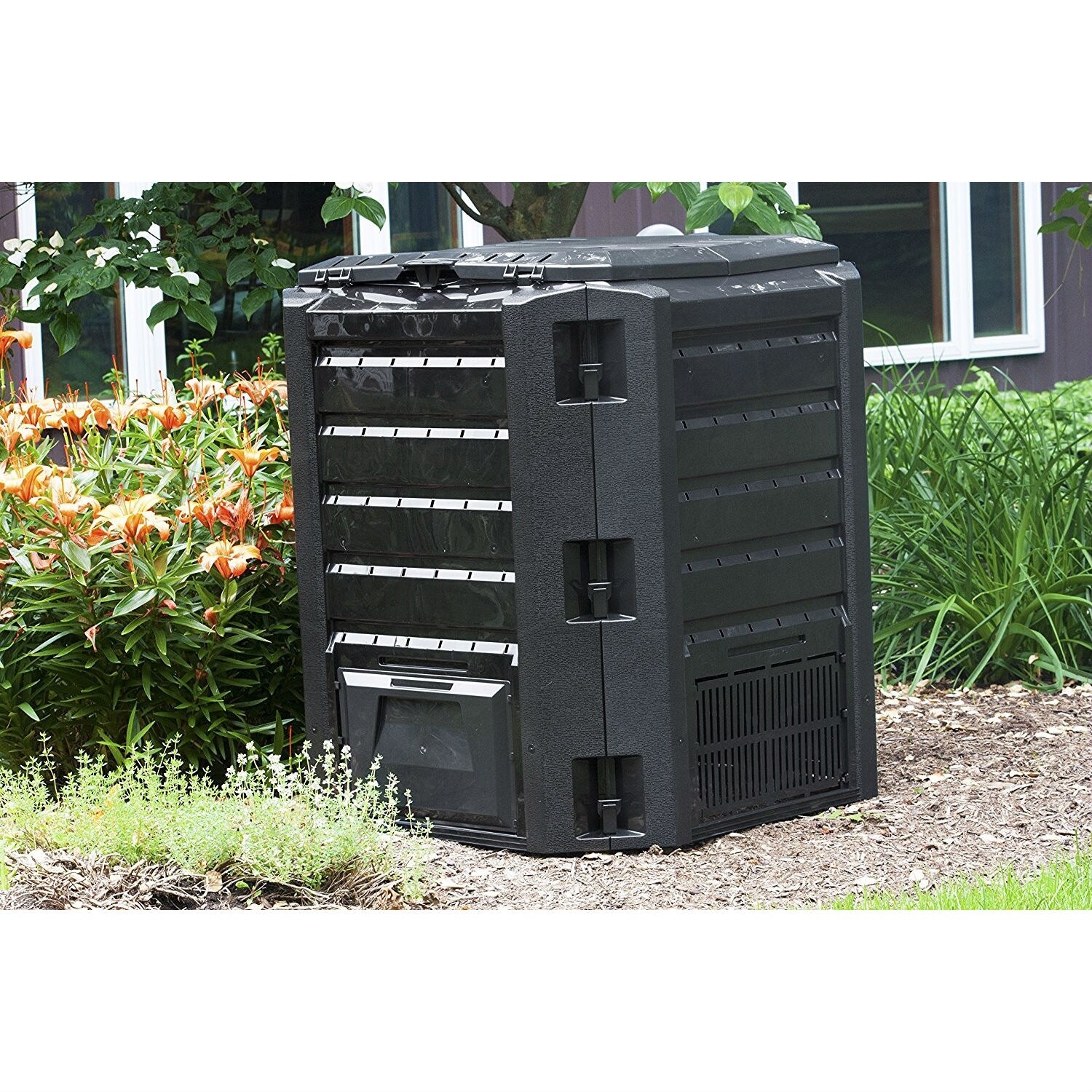 Black Composter 100 Gallon Compost Bin For Home Composting 32 8 X 29 X 29 Inches Overstock 29084756