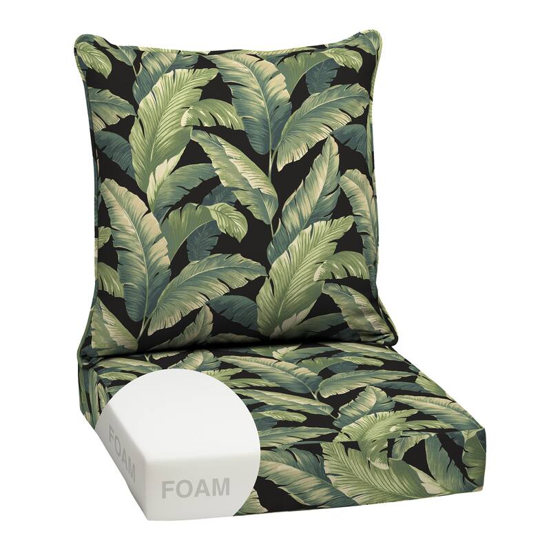 ARDEN Outdoor Foam Deep Seat Cushion Set, 24 in x 24 in - Onyx Cebu