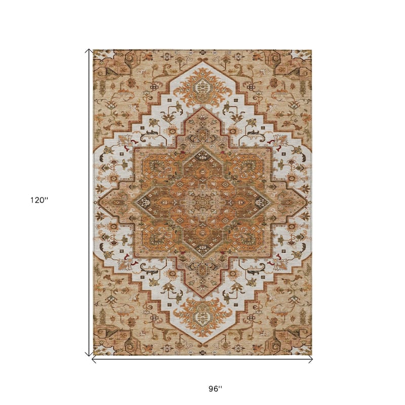 HomeRoots Oriental Traditional Rectangle Outdoor Rug