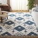 preview thumbnail 1 of 122, SAFAVIEH Moroccan Tassel Shag Kobi 2-inch Thick Rug 10' Square - Blue/Ivory - Square