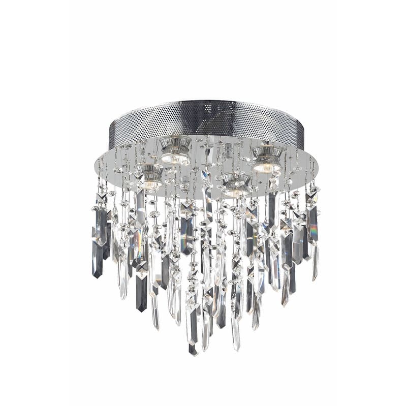 Fleur Illumination 4 light Chrome Flush Mount