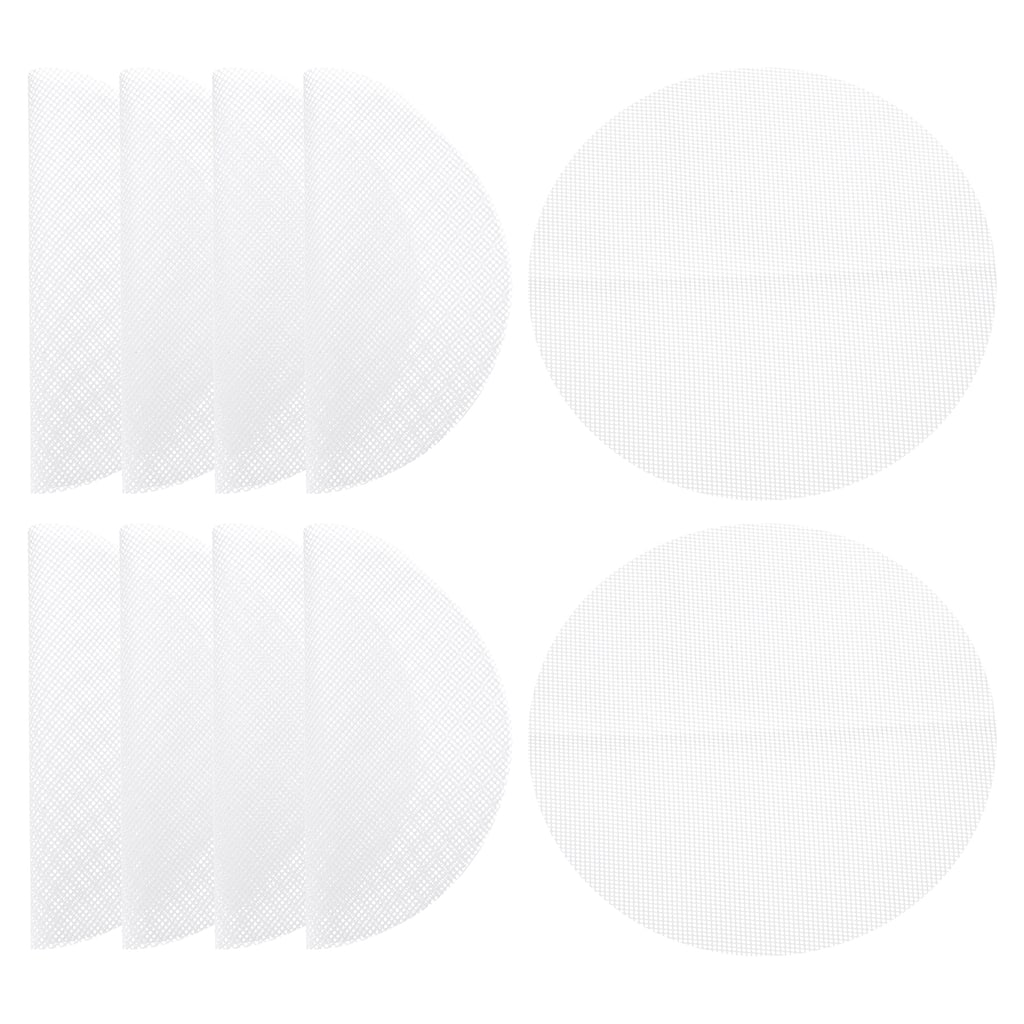 15 Pcs Reusable Round Non-Stick Steamer Liners Mesh Mat Pad, White