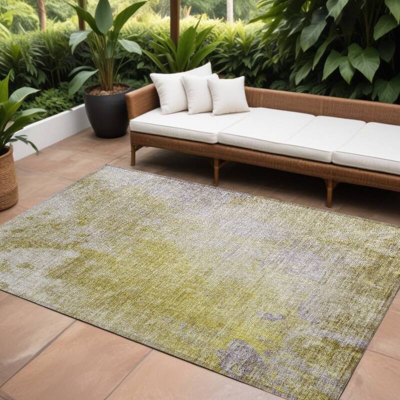Tamo Modern Art-Inspired Weather Resistant Versatile Elegance Outdoor Rug - 9' X 12' - Multi