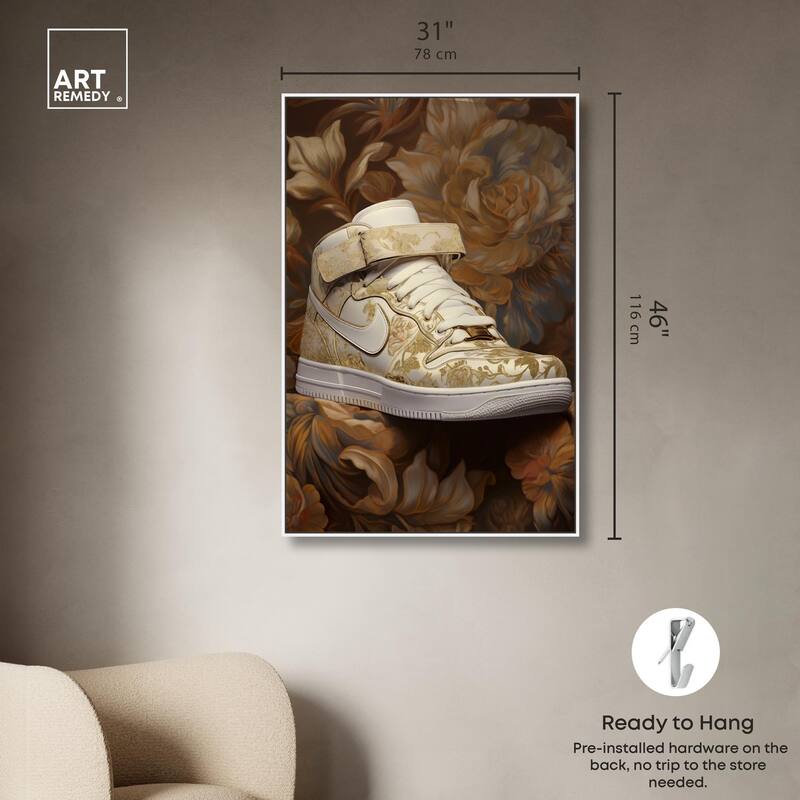 Baroque Sneaker Canvas by Art Remedy