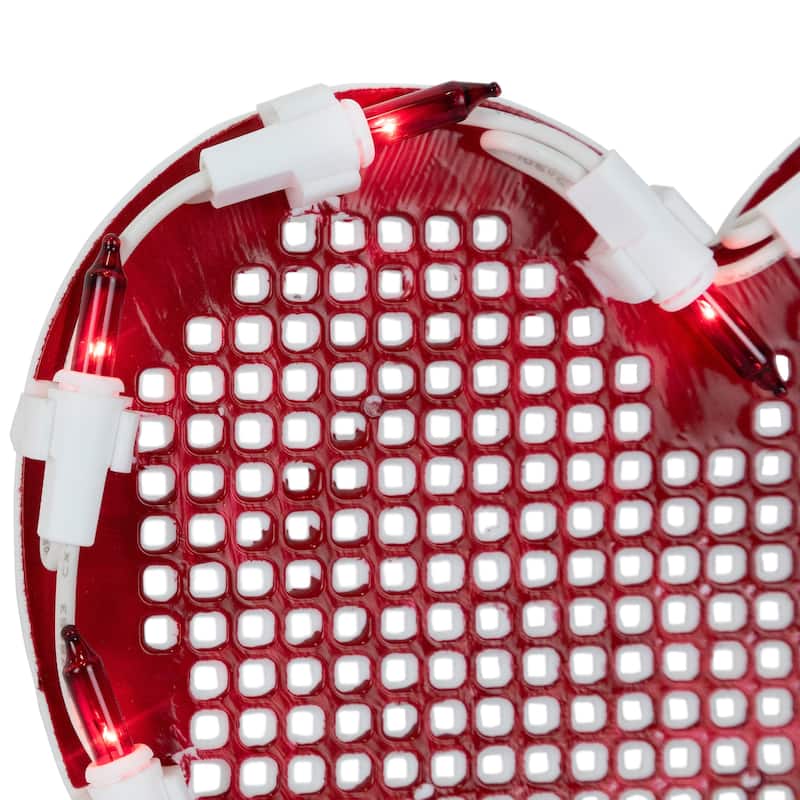 17" White Red "LoVe" Heart Valentine's Day Window Silhouette Decor