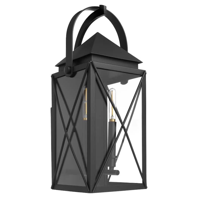 Quorum International 73-20 Cassini 2 Light 20" Tall Outdoor Wall - Matte Black