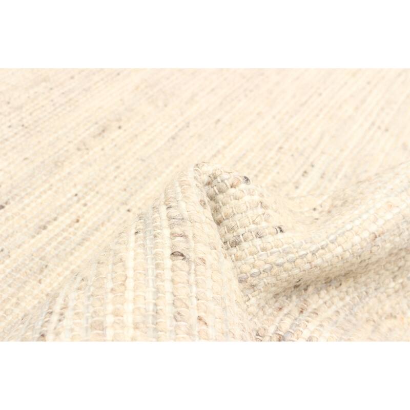 ECARPETGALLERY Braid weave Sienna Tan Wool Rug - 5'0 x 8'7