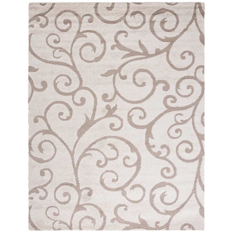 SAFAVIEH Florida Shag Shahin Scroll 1.2-inch Thick Textured Rug