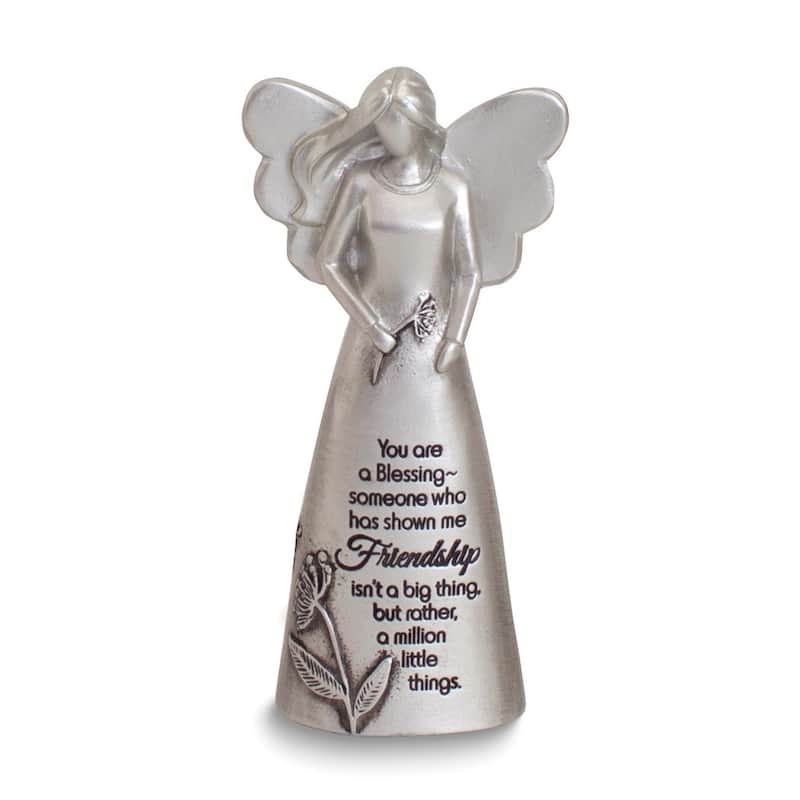 Curata Silver-Tone Enamel Friendship Sentiment Angel Figurine Boxed